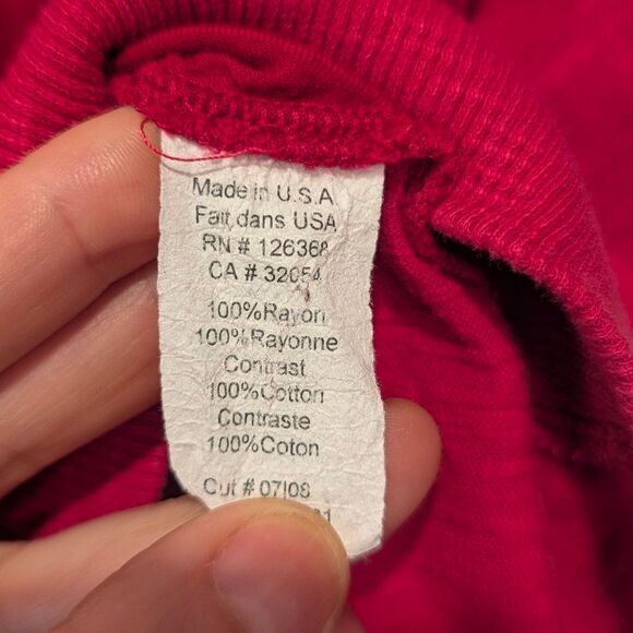 Anthropologie Left of Center Red Cotton Short Sleeve Tunic Teeshirt Size M Boho - Picture 6 of 7